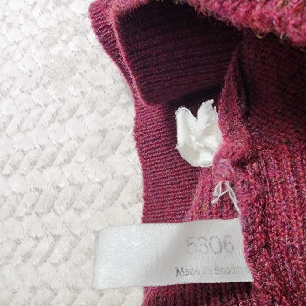 Vintage LL Bean 100% Lambswool Maroon Sweater Vest Made in Scotland Mens L Tall - Picture 6 of 9